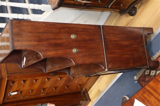 A Regency mahogany graduated open bookcase W.62cm